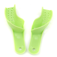 10 sztuk/zestaw dentystyczne tworzywo sztuczne stalowe wrażenie taca wrażenie siatka metalowa 10szt plastikowe materiały metalowe stomatologiczne łyżki wyciskowe 4